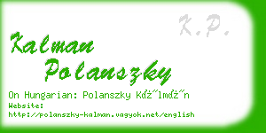 kalman polanszky business card